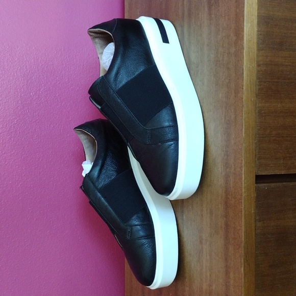 Linea Paolo women's Black Kaira Platform Nappa Leather Sneaker. VGUC. size 9.5 - Picture 5 of 15